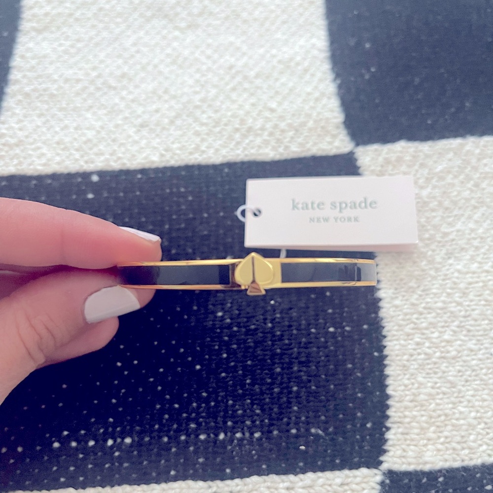 Kate Spade hinge black and gold bracelet
